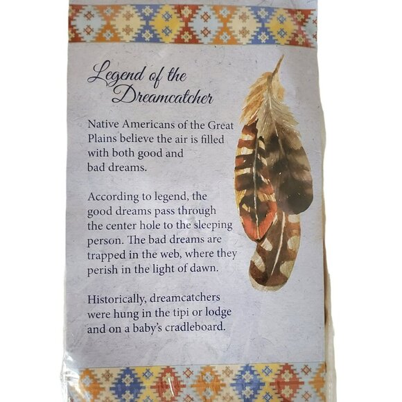 2 New Lakota Sioux Dreamcatcher Legend Feathers Beads St Joseph’s Indian School - Picture 5 of 6